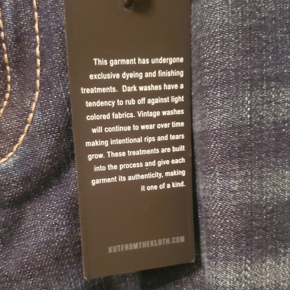 KUT from the Kloth Stevie Straight Leg Dark Blue Jeans Size 8 - Picture 6 of 12